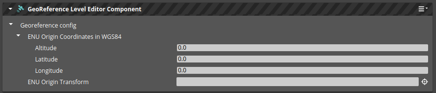 Georeference Level Component Properties